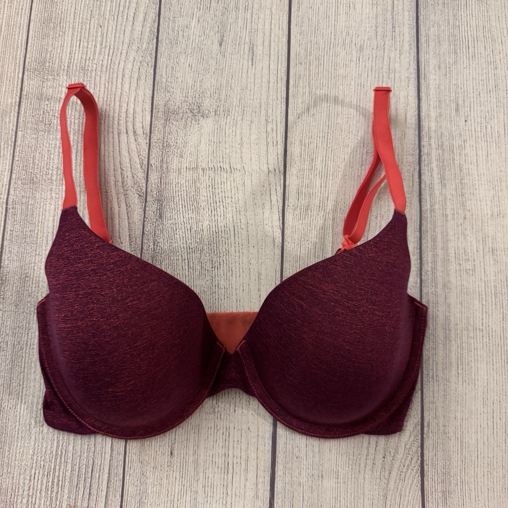 Victoria Secret Padded Perfect Coverage Bra 32DD Underwire Convertible Straps